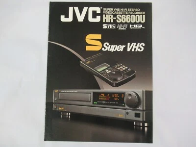 JVC HR-S6600U Super VHS VCR Original Catalogue brochure Printed JAPAN - Image 1 of 4