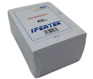 500 Etichette adesive formato A6 stampabili 105 x 148 mm spedizioni carta bianca - Afbeelding 1 van 5