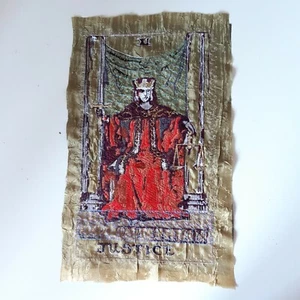 Tarot Card Justice Handmade Embroidered Patch - Picture 1 of 8