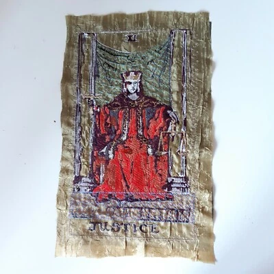 Tarot Card Justice Handmade Embroidered Patch - Image 1 of 4