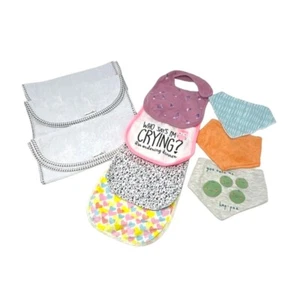 Baby - 3 Burb Cloths, 4 Round Bids, & 4 Bandana Bibs - No Size - Picture 1 of 8