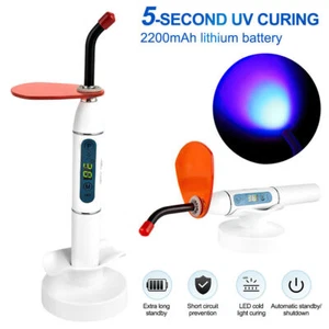 LED UV Dental Curing Light Cure Lamp Wireless Curing Machine Rechargeable UK NEW - Picture 1 of 12