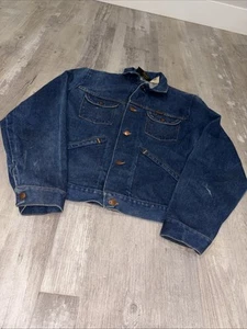 Chaqueta vaquera vintage Wrangler sin fallas para hombre 46 L azul camionero años 70 hecha en EE. UU. - Imagen 1 de 6