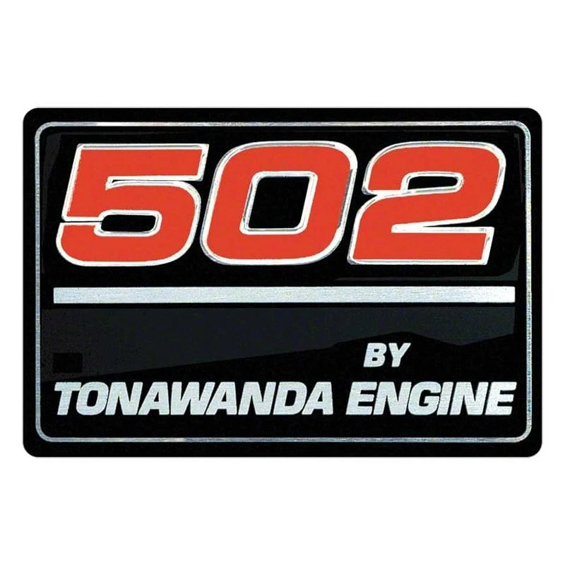OER 10185091 "502 By Tonawanda Engine" Engine Valve Adjustment Decal - Image 1 of 1