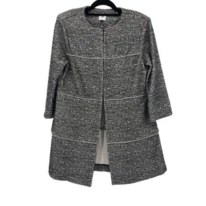 Cabi Gray 5299 3/4 Sleeve Pockets Hook & Eye Lightweight The Times Jacket Coat - Picture 1 of 9