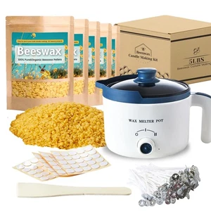 Beeswax Candle Making Kit with Electric Wax Melter for Adult, 5lbs Bees Wax f... - Picture 1 of 8