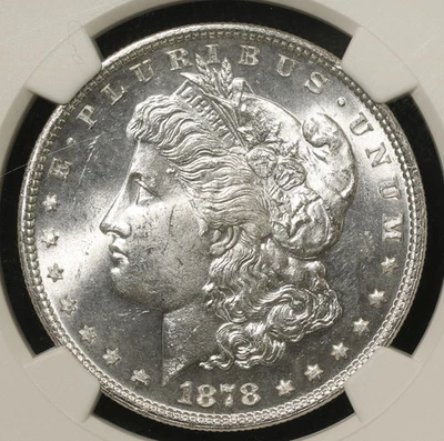 1878 7/8TF NGC MS62+ Morgan Silver Dollar - Image 1 of 3