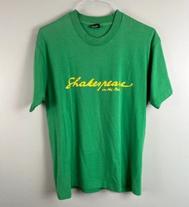 Shakespeare In the Park New York 90s T-Shirt XL NYNEX Vintage USA Green Theater - Bild 1 von 6
