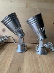 Vintage Pair Of Ikea KRAMARE Chrome Silver Mounted Spotlight Lamps A- - Picture 1 of 13