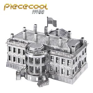 The White House - Silver 3D Metal Puzzle Model Kits Assemble Jigsaw Toys - Picture 1 of 6