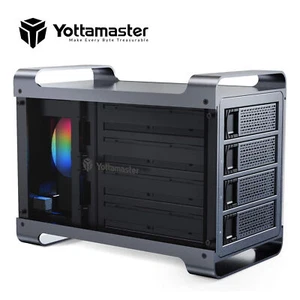 4 Bay Hard Drive Enclosure USB 3.0 For 2.5" 3.5" inch SATA HDD SSD 4X16TB Gray - Picture 1 of 8