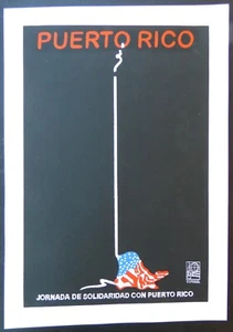 PUERTO RICO/Póster de Arte Solidario Seridario Cubano de OSPAAAL La Habana Cuba - Imagen 1 de 5
