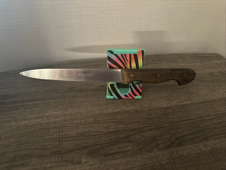 Vtg ED Wusthof 8716-71/2  Knife 71/2 “ blade Germany made Wood handle Sharp - Image 1 of 4