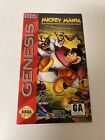 Disney's Mickey Mania (Sega Genesis 1993) livret d'instructions manuel uniquement