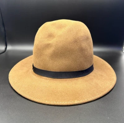 De Colección Flechet Chapeau 100% Lana Sombrero Fedora Para Hombre 7/56 Bronceado Negro Logo Hecho en EE. UU. Foto 1 de 4