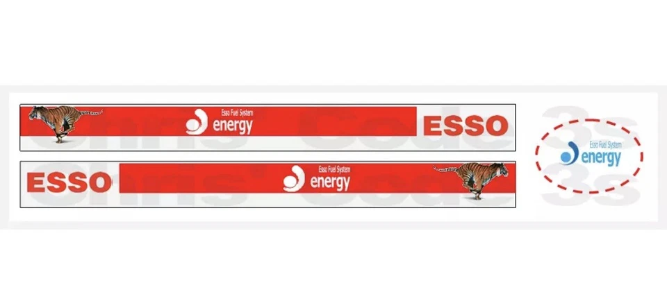 Code 3 Adhesive Vinyl Decals Suit 1/50 Corgi Diecast Tanker - ESSO Livery - Image 1 of 1