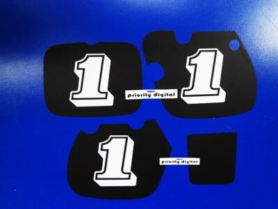 Yamaha YZ60 1982-1983 calcomanías placas numeradas 4 piezas pegatinas gráficas 82' 83' MX Foto 1 de 2