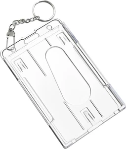 3 Sets Hard ID Card Badge Holder for Keyring Clip Retractable Lanyard Fuel Ga... - Picture 1 of 1