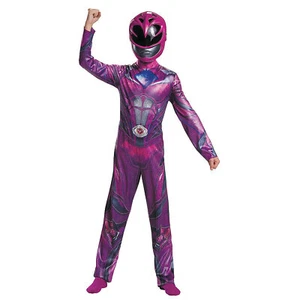 Disguise Girls' Classic The Power Rangers Movie Pink Power Ranger Jumpsuit Costu - Picture 1 of 11