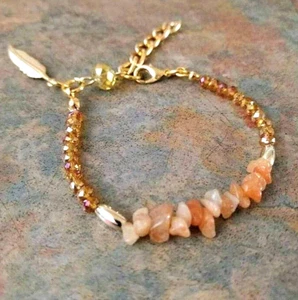 Women's, Gemstone Bracelet, Real Tourmaline,Natural Chip Agate, Fashion Jewelry. - Picture 1 of 1