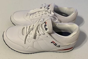 Fila Mens White Navy Red Crescendo Slip On Sneakers Shoes Size 10 NEW - Picture 1 of 5
