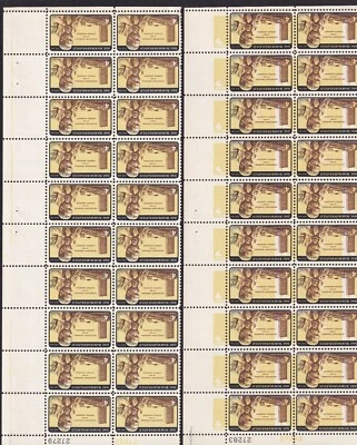 Scott #1203-1204 Dag Hammarskjold Plate Block of 20 Stamps - MNH - Image 1 of 4