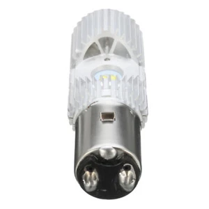 Bulb bulb cold white LED BA20D 6V 12V AC DC 25W 35W Simson Zundapp DKW IFA New - Picture 1 of 7