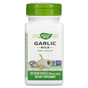 Nature's Way Garlic Bulb - 100 Vegan Capsules - Picture 1 of 1