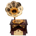 Phonograph Collectible Figurine Retro Classic Gramophone Mechanism Musical Box