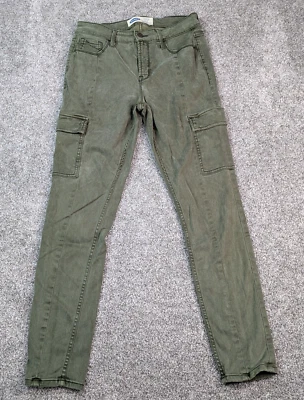 Old Navy Jeans Pants Womens 6 Green Sateen Cargo Rockstar Super Skinny High Rise - Image 1 of 4