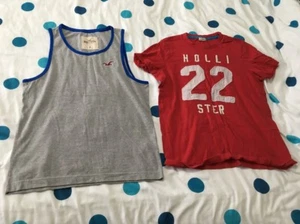 Set Of 2 Hollister T-shirts Size UK L - Picture 1 of 11