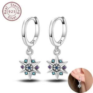 KUNSIR Crescent Dangle Earrings 925 Sterling Silver Bohemian Jewelry for Women - Picture 1 of 6