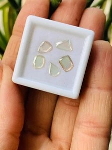 5 Pcs Slice Loose Lab Grown Moissanite - Flat Round Gems - Picture 1 of 11