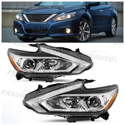 Halogen Headlight Headlamp W/O LED DRL Chrome For Nissan Altima 2016-2018 - Image 1 of 4