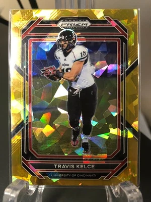 2023 Panini Prizm Draft Picks - Travis Kelce #95 Gold Ice Prizm - Image 1 of 2