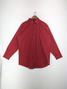 J. Ferrar Slim Fit Red Button Up Shirt Long Sleeve XL 17-17.5 - Picture 1 of 7