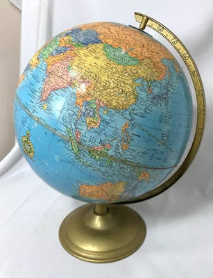 Cram's Imperial 12" Globo Mundial URSS~Base de Metal~ELEVADO Foto 1 de 4