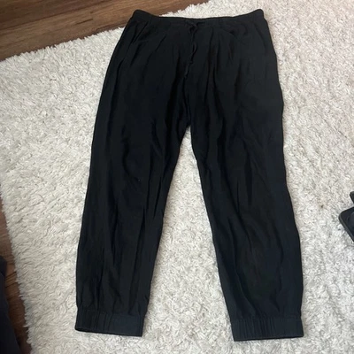 Pantalones de chándal informales de tiro alto negros de Calvin Klein para mujer talla M Foto 1 de 4