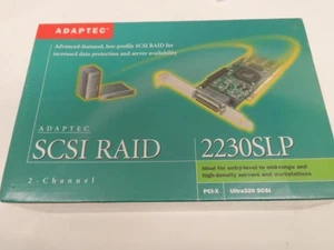 Adaptec 2-Channel Ultra 320 SCSI Raid Card ( 2120200-R 2230SLP ASR-2230SLP ) NEW - Afbeelding 1 van 6
