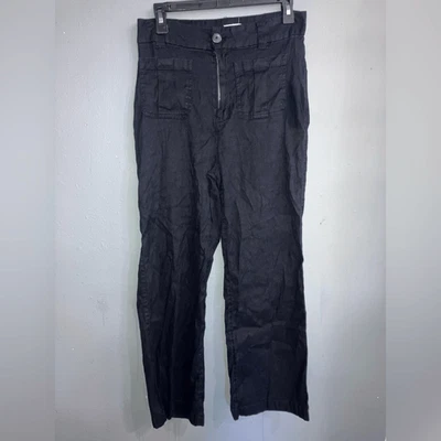 Nicole Miller Dark Chino bootcut linen blend pants size 8 - Image 1 of 4