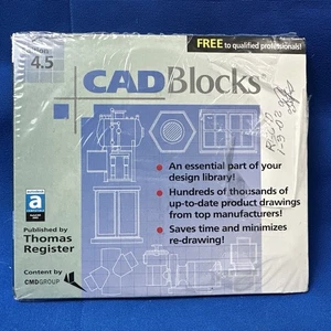 ThomasNet: CadBlocks ~ Edycja 4.5 CD-ROM fabrycznie nowy - Zdjęcie 1 z 2