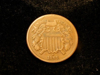 1866 2c Two Cent Piece - Image 1 of 4
