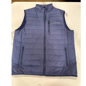 Vineyard Vines Puffer Vest Full Zip Lightweight Layering Vest Blue Mens L - Picture 1 of 6