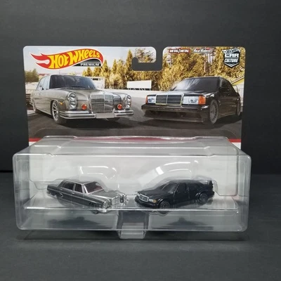 Hot Wheels Car Culture Premium 2 Pack Mercedes-Benz 190 E 2.5-16  & 280 SEL 4.5 - Image 1 of 4