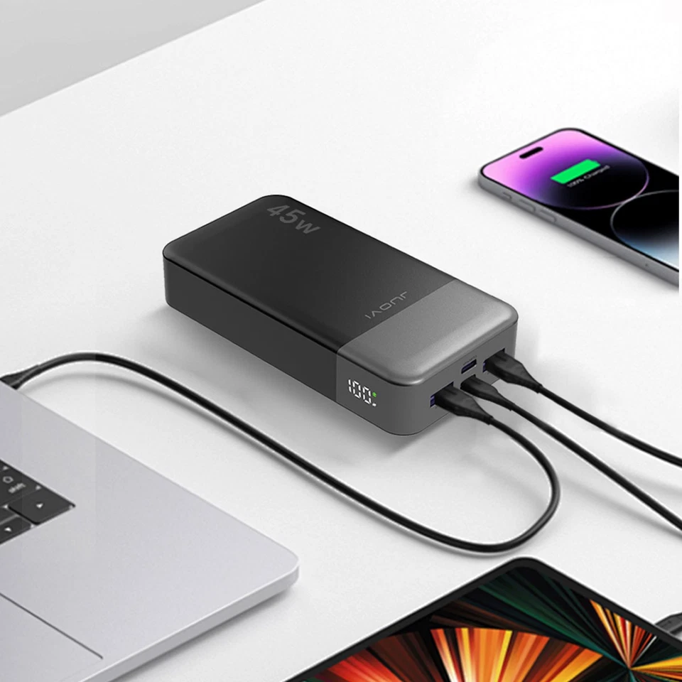 Cargador Banco de Alimentación 45W 20000mAh para iPhone 15/16/ MacBook Negro/Verde/Azul Foto 1 de 1