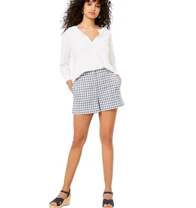 NWT LOFT Structured Tweed Shorts Front Zipper Pockets Fully Lined Size 4 - Picture 1 of 11