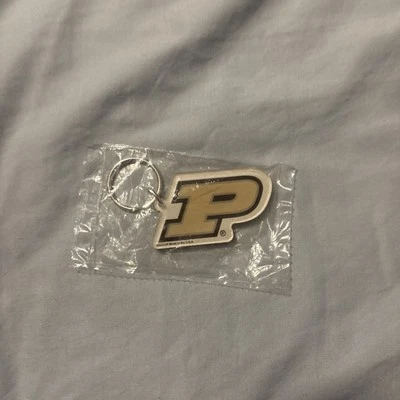 Purdue Boilermakers NCAA Football Basketball logo Key Ring Plastic - Image 1 of 3