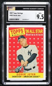 2007 Heritage Topps Magazine All-Star Selection Derek Jeter CGC 9.5 Mint+ HOF - Picture 1 of 3