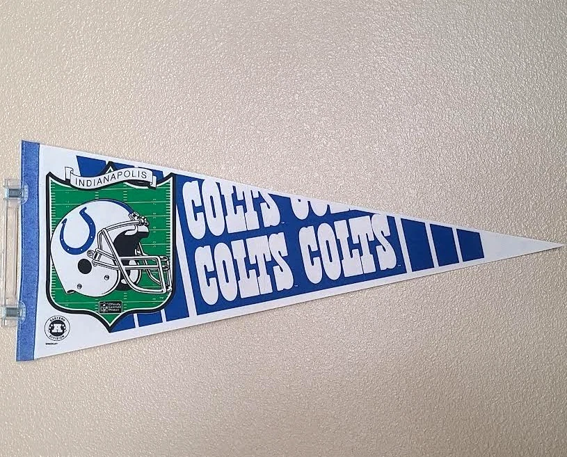 Banderín de colección de los 90 Indianapolis Colts WinCraft NFL tamaño completo 30"x12" fútbol americano Foto 1 de 4