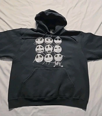 The Nightmare Before Christmas Jack Skellington Hoodie Sweater Mens Size Large - Image 1 of 4